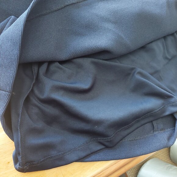 Eliza J- Blue Dress Cold Shoulder Bell Sleeve Exposed Zip Back Women's Size 12 - Picture 9 of 12